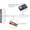 Adaptateur et Splitter double casque audio & Chargeur iPhone Blanc ...