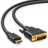 Câble HDMI High Speed Connecteur HDMI - DVI-D 24+1p Mâle 3m Noir av...