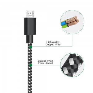 3 Câbles Micro USB 2M,Micro Câble Chargeur USB Compatible Samsung Galaxy S7 Edge S6 S5 S4 S3, Note 5,WIKO,ASUS,HUAWEI,HTC,LG