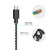 3 Câbles Micro USB 2M,Micro Câble Chargeur USB Compatible Samsung G...