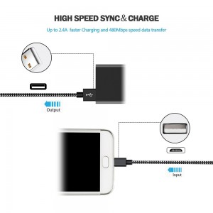 3 Câbles Micro USB 2M,Micro Câble Chargeur USB Compatible Samsung G...
