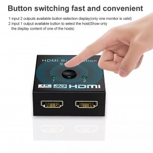 2 port hdmi commutateur répartiteur bidirectionnel 1 in 2 out / 2 e...