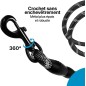 Laisse noir pour Chien en Nylon Réglable Solide de Haute Qualité Réfléchissant 1,5 m Corde Grands ou Moyens Chiens