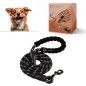 Laisse noir pour Chien en Nylon Réglable Solide de Haute Qualité Réfléchissant 1,5 m Corde Grands ou Moyens Chiens