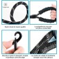 Laisse noir pour Chien en Nylon Réglable Solide de Haute Qualité Réfléchissant 1,5 m Corde Grands ou Moyens Chiens