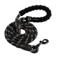 Laisse noir pour Chien en Nylon Réglable Solide de Haute Qualité Réfléchissant 1,5 m Corde Grands ou Moyens Chiens