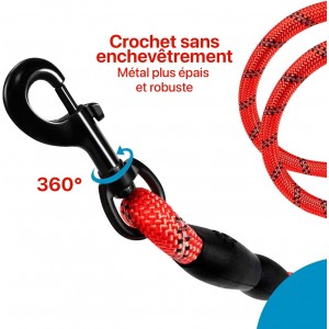 Laisse rouge pour Chien en Nylon Réglable Solide de Haute Qualité R...