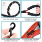 Laisse rouge pour Chien en Nylon Réglable Solide de Haute Qualité Réfléchissant 1,5 m Corde Grands ou Moyens Chiens