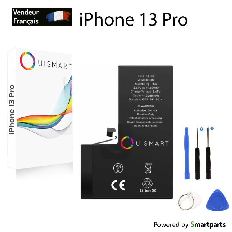OuiSmart® BATTERIE POUR IPHONE 13 PRO INTERNE NEUVE DE REMPLACEMENT...