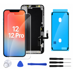 ECRAN LCD POUR IPHONE 12 PRO INCELL VITRE TACTILE SUR CHASSIS NOIR ...